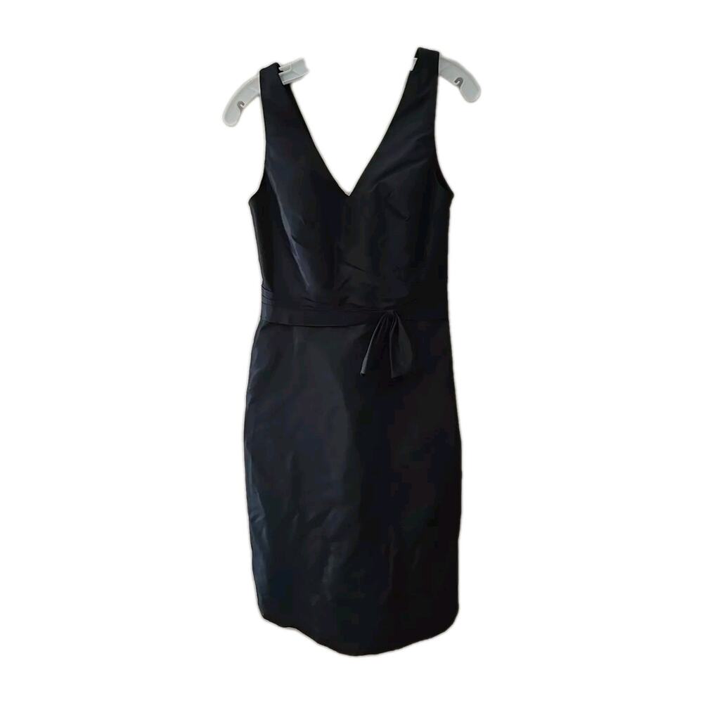 Belsoie Black Surplice V-Neck‎ Sleeveless Evening Cocktail Dress Womans Size 10